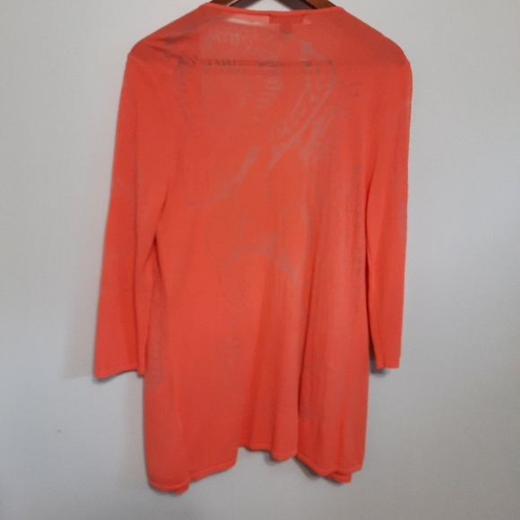 Tribal Coral Open Front Cardigan - Picture 3 of 8